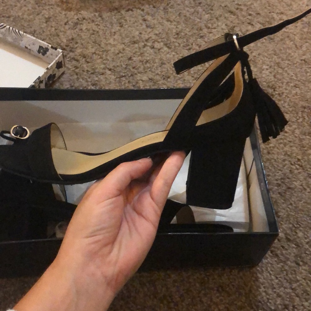 Classic chunky black heels